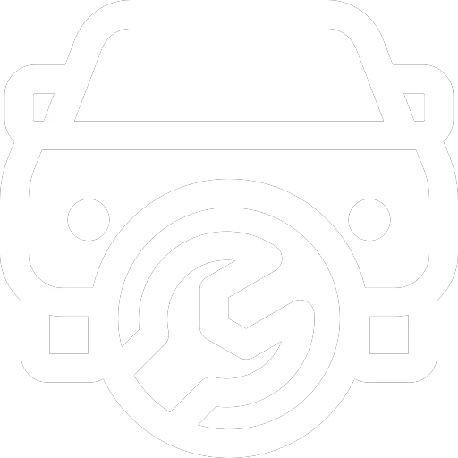 Icon of a car with a wrench symbol overlay, indicating automobile repair or maintenance service.
